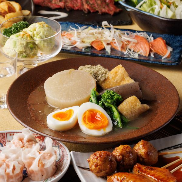 特製出汁を使った「おでん」が自慢♪宴会コースは3H飲み放題付2980円～南越谷エリアで宴会を☆