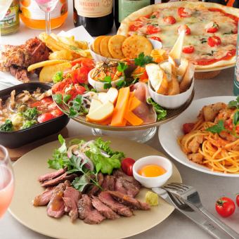 【デザート付】お料理８品＋飲み放題付プレミアムコース４５００円