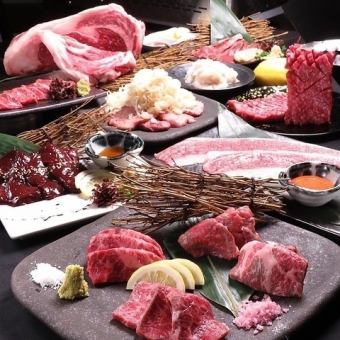 ★112品[食放]★≪極上≫希少部位【ステーキ2種食べ比べ＆食べ放題コース】6000円⇒4000円
