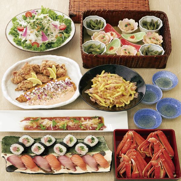 Recommended for New Year's and year-end parties♪ [Lively Large Plate Course] A luxurious course centered on large plate dishes that go well with banquets, 5,500 yen (tax included)