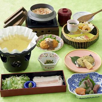 [Spring special meal] Soup pork shabu-shabu small pot Sumire 4,000 yen (tax included)