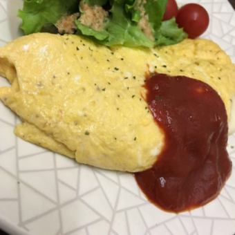 Kiln-roasted cheese omelet with a scent of truffles