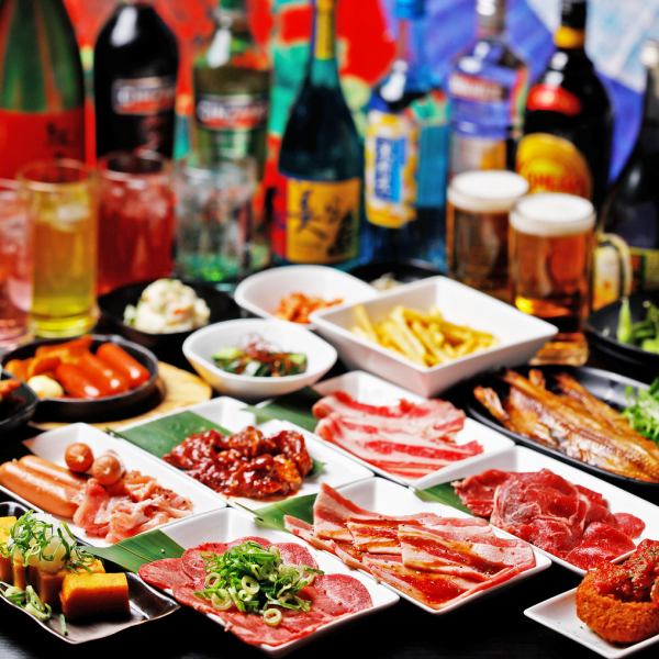 【焼き肉食べ飲み放題】4月～10月の期間限定!!焼き肉＆居酒屋メニュー食べ飲み放題３時間⇒３０００円!!