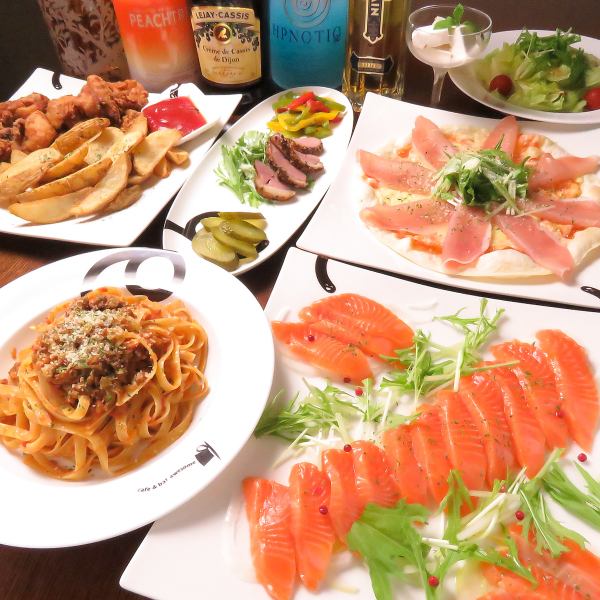 [120 minutes all-you-can-drink included] Ladies' night out course, 7 dishes, 5,000 yen (tax included) ◎ Course with pizza, pasta and dessert