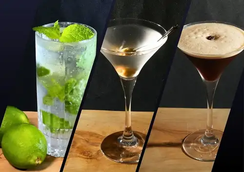 A wide variety of cocktails