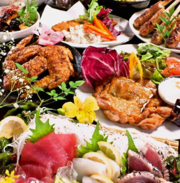 {November to January} "2 hours all-you-can-drink", 7 kinds of sashimi, charcoal-grilled Cochin, etc. [Luxurious Nagoya Cochin Course] 6,000 yen