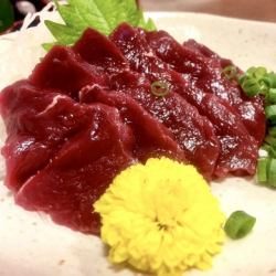 Horse meat sashimi