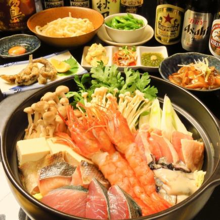 【2.5時間生ビール付飲み放題★全6品 満足寄せ鍋コース★】5500円⇒5000円（税込）