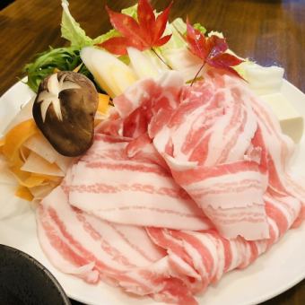 【附2小時無限暢飲】國產豬肉涮鍋+廚師精選套餐◆5,500日圓（含稅）
