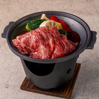 県産和牛の陶板焼き