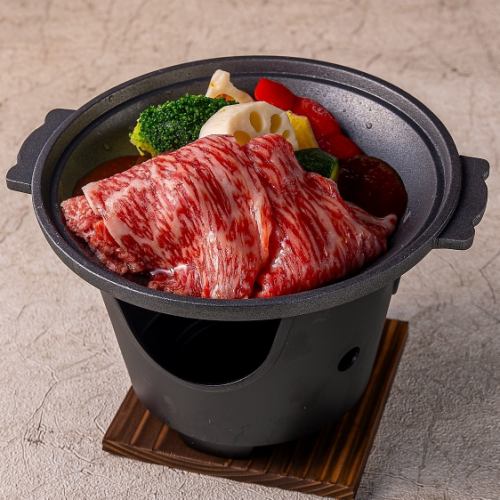 県産和牛の陶板焼き