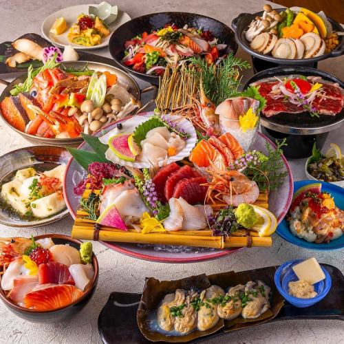 【新潟駅前徒歩1分】 豪華海鮮飯や郷土料理・地酒・豊富なメニューをご用意。個室席も完備しております!