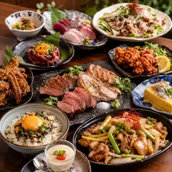 ご宴会におすすめ【厳選コース】 鮮魚3種に選べるメイン♪10品 4,500円 2.5時間飲み放題