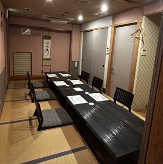 【せいうん】5～10名様まで対応可能な掘りごたつの個室を完備しております。周囲を気にすることなくお過ごしいただける空間は、大切な商談や接待などのビジネスシーンにもおすすめです。幅広い用途にぜひご利用ください。