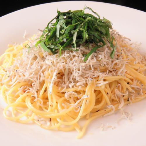 じゃこと大葉の和風スパゲッティ