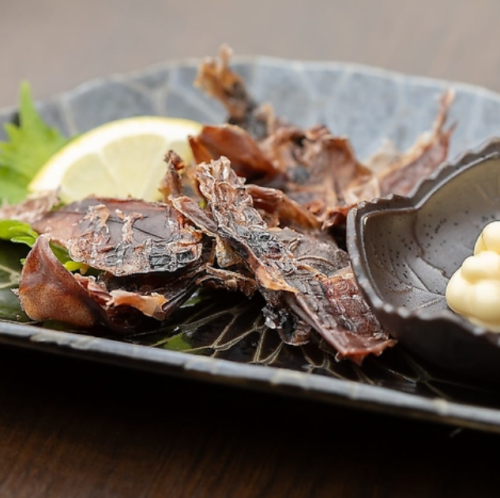 干しホタルイカの炙り