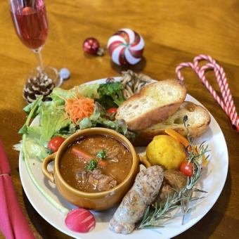 聖誕節限定版套餐,含氣泡酒祝酒♪【聖誕套餐】3,500日圓(含稅)