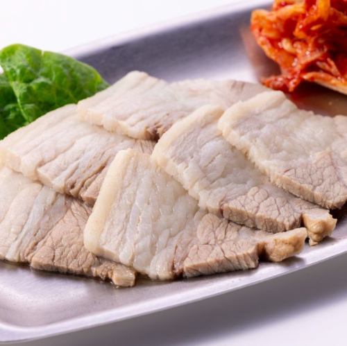 Healthy and delicious boiled pork possum