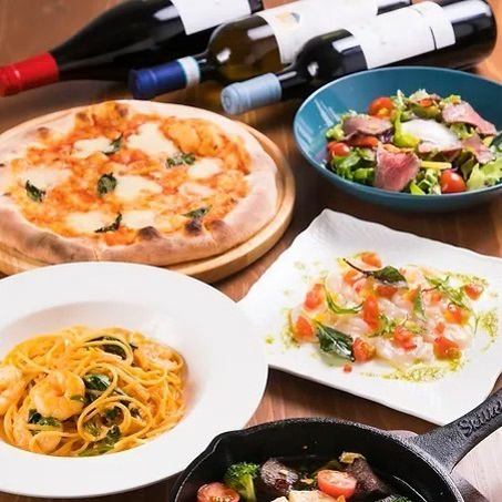 [休闲意大利]正宗意大利计划◎包括肉和意大利面在内的无限畅饮全8道菜3,200日元