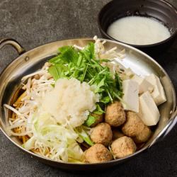 とろろとおろしのみぞれ鍋