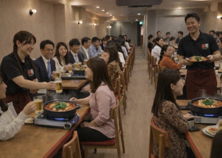 ※内装工事中、写真はイメージです※デートやコンパ、女子会にピッタリ★赤から鍋はいつでも注目の的間違いなし！