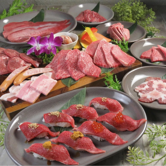 환송 영회에 최적【가미미야자키 쇠고기 무제한】 우니/아무리 노케 쇠고기 붙여 뷔페 코스★4279엔(부가세 포함)