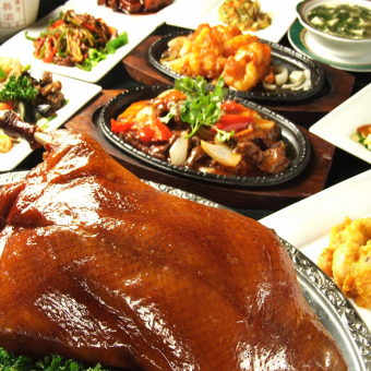 No need to separate, 2 hours all-you-can-drink, shark fin, Peking duck, 12300 yen + tax course, 12 dishes! 12000 yen + tax with coupon