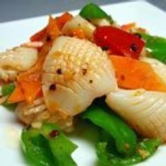 Squid Sichuan-style spicy sauce