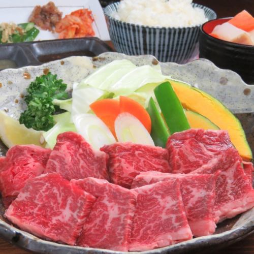Japanese black beef premium short rib set meal [meat 150g]