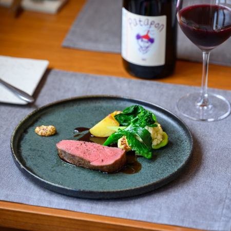 Berger (5 dishes + dessert) ⇒ 8,000 yen (tax included)