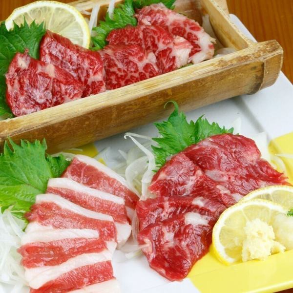 熊本郷土の幸を堪能…熊本の味覚を凝縮「馬刺し三種盛り」や郷土の恵み「天草大王の炭火焼」など