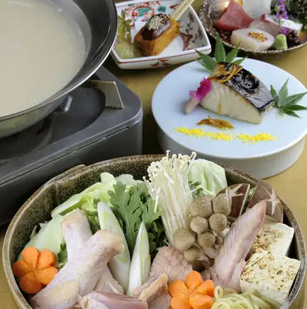 天草大王の地鶏鍋コース全8品110分飲み放題付⇒8500円