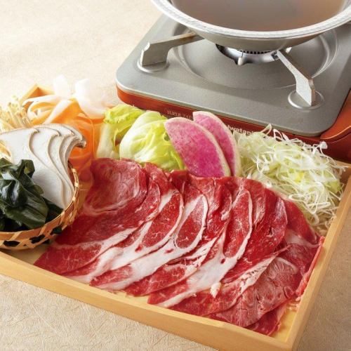 Triple soup shabu-shabu with Kuroge Wagyu beef and Sanriku seaweed