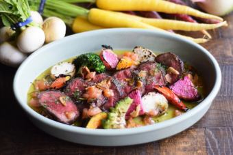 【ディナー】ヨナヨナPARTY★シェフ一押し牛イチボ肉のビステッカなど…ビステッカコース4600円