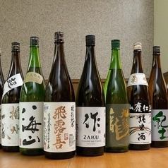 Wide variety of shochu and sake