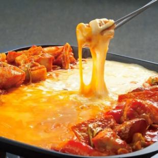[Same-day reservation OK!] Relaxing seat for 3 hours! Cheese Dakgalbi course with all-you-can-drink 4,500 yen