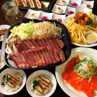 【HP限定】お席2時間！牛リブステーキと鰻ひつまぶしの至福コース プレミアム飲み放題付 5,000円