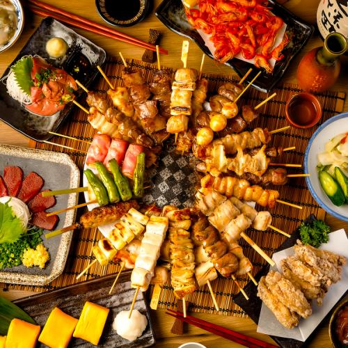 ブランド鶏の旨みを引き出す炭火焼き鳥