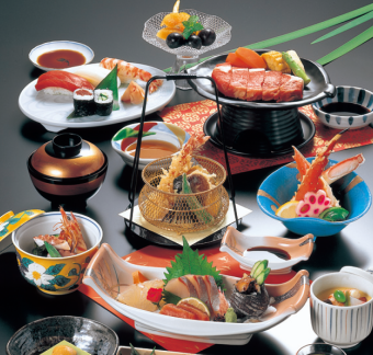 [Entertainment or special occasion/Maihime] 11 dishes including steak, sashimi, nigiri sushi, etc. 6,325 yen (tax included)