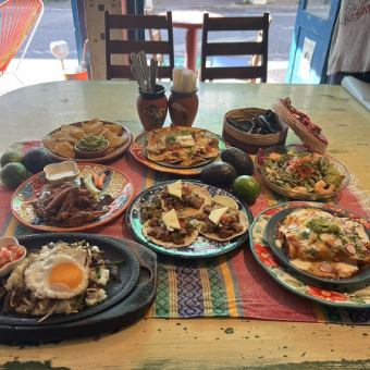 【5500円コース】人気料理を集めた２時間飲み放題付きの大満足メキシカンコース♪
