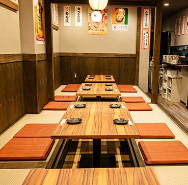 Relax in a tatami room! We have sunken kotatsu seats available.You can stretch your legs and relax, so you're sure to find it relaxing!