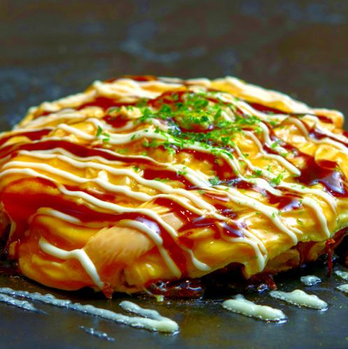 ふわとろ玉子のオムお好み焼き