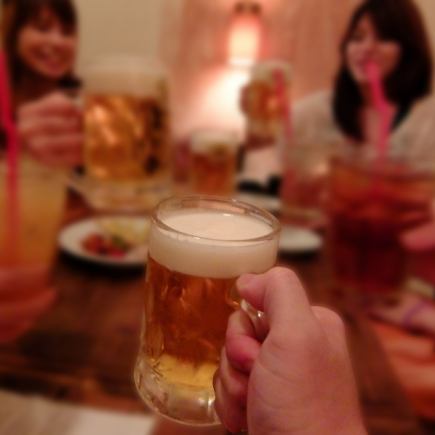 【2名様～OK！】ハチの女子会コース　2時間飲み放題付8品　4300円(税込)