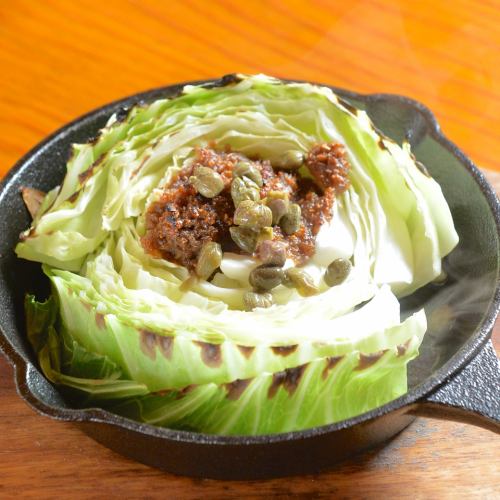 Scorched anchovy cabbage