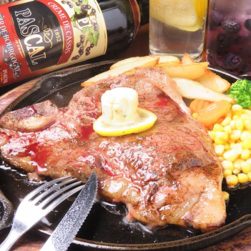 ≪Private exclusive! Sirloin Steak Co≫ [120 minutes premium all-you-can-drink included] 9 dishes, 6,000 yen course