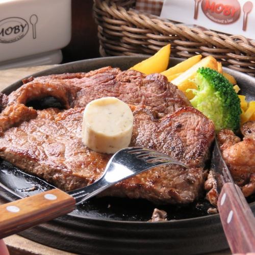 [MOBY Exclusive] Sirloin Steak ~Black Draft Beer Butter Sauce~ 9 dishes in total + 120 minutes premium all-you-can-drink 5,000 yen