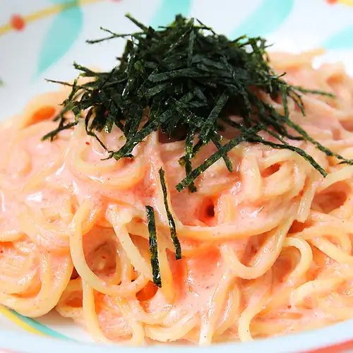 生クリームの明太子パスタ
