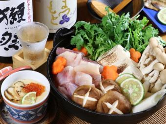 생맥주도 OK! 2시간 음료 무제한을 포함한 전 9품≪굴 냄비 코스≫