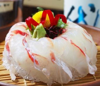 Sea bream sashimi / flatfish sashimi / Spanish mackerel sashimi