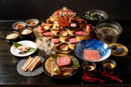 【半個室確約】特別な日に!和牛カツサンド&トリュフご飯付『金コース』全16品15000円(税抜)